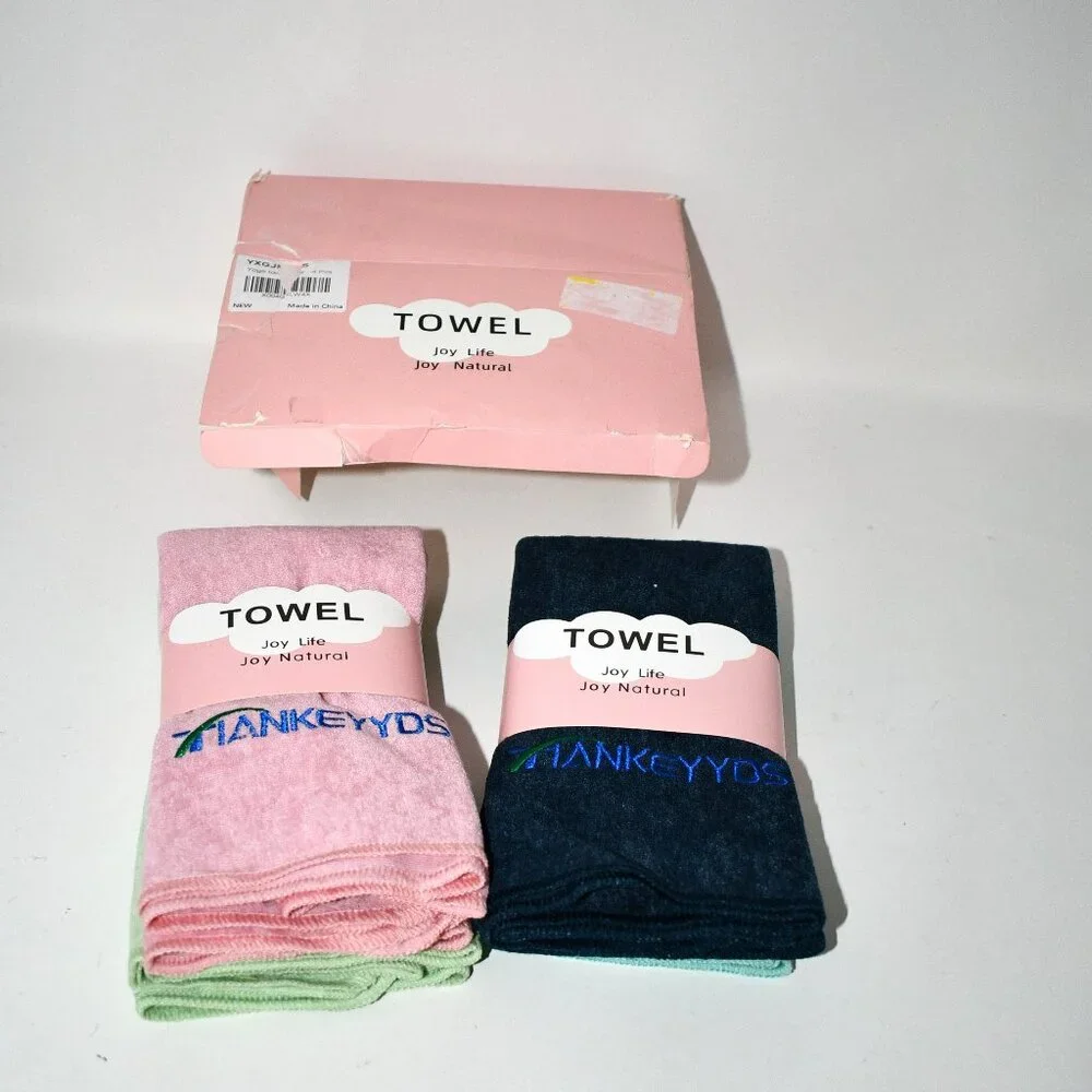 Yxgimygs 4-Pack Microfiber Gym Towels, 33x16, Quick Dry Workout Yoga Towels, Mul